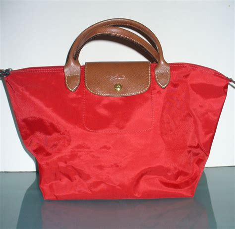red patent longchamp bag